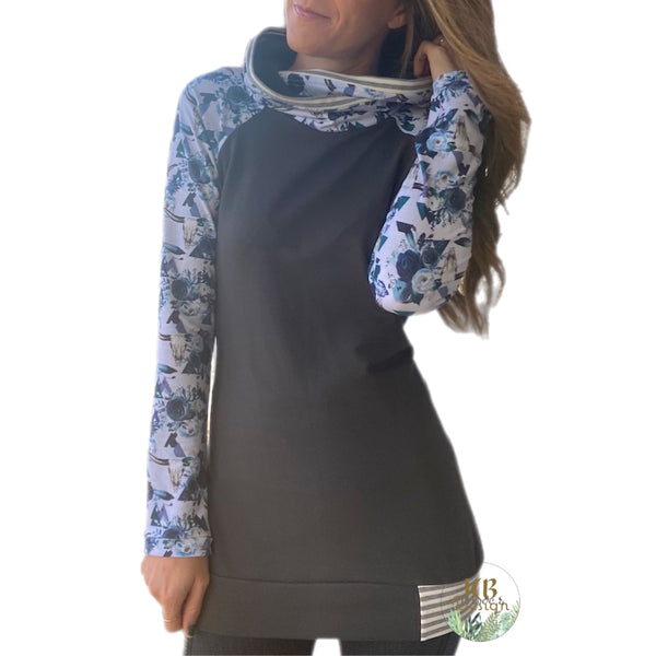 Chandail tunique collet - Doux flocons