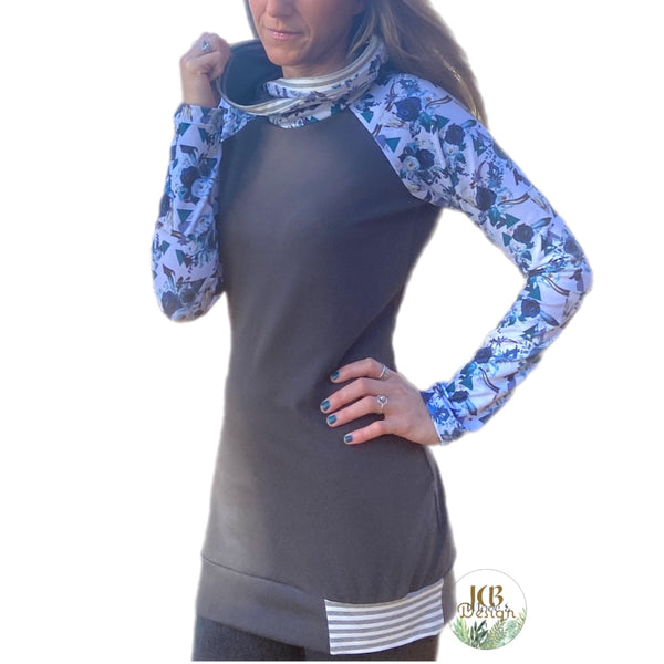 Chandail tunique collet - Doux flocons