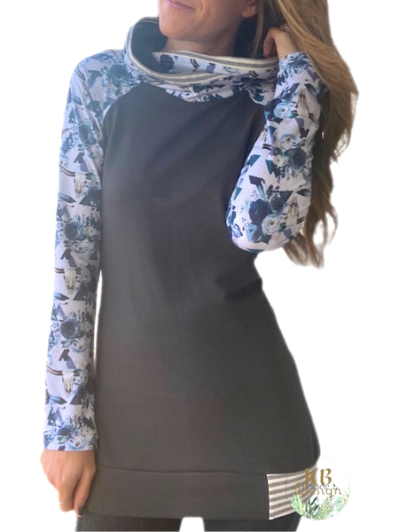Chandail tunique collet - Doux flocons